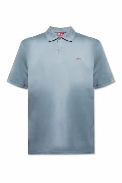Diesel NIEBIESKI Polo z logo `T-REJUST-R3`