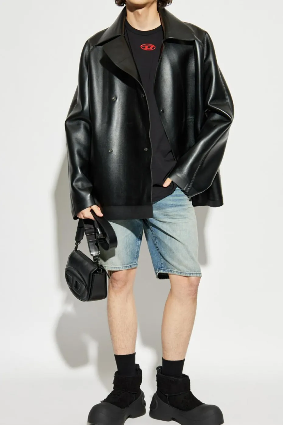 Diesel NIEBIESKI Szorty jeansowe `D-FIN`