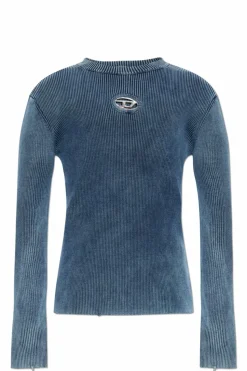 Diesel NIEBIESKI T-shirt `K-DARIN-D` z długimi rękawami