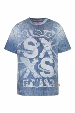 Diesel NIEBIESKI T-shirt `T-NORM-R3`