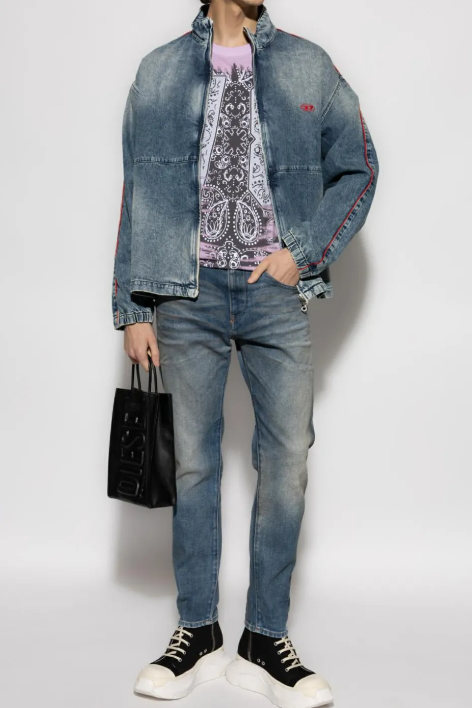 Diesel RÓŻOWY T-shirt `T-BOXT-78-R1 `