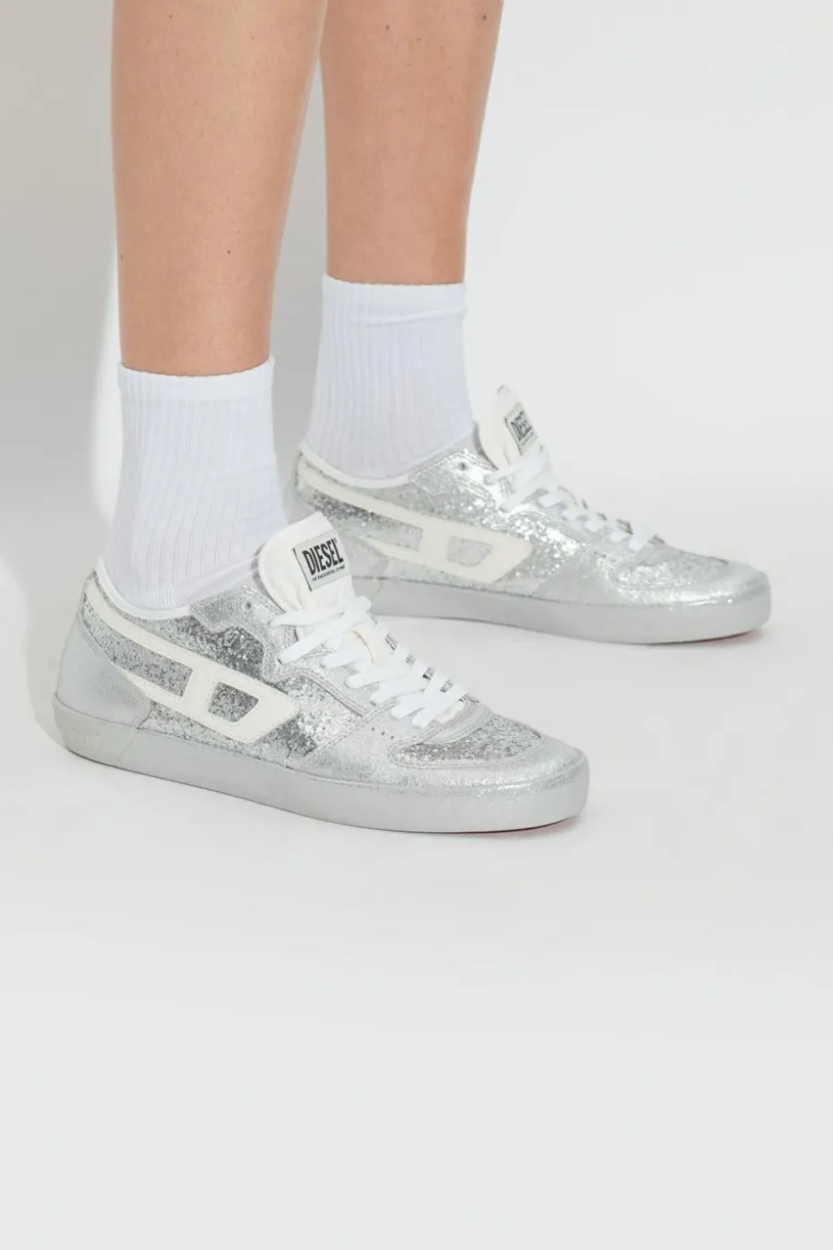 Diesel SREBRNY Buty sportowe ` S-LEROJI D-1 LOW`
