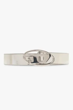 Diesel SREBRNY Pasek ‘OVAL D LOGO B-1DR’