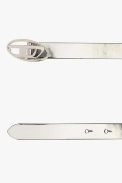 Diesel SREBRNY Pasek ‘OVAL D LOGO B-1DR’
