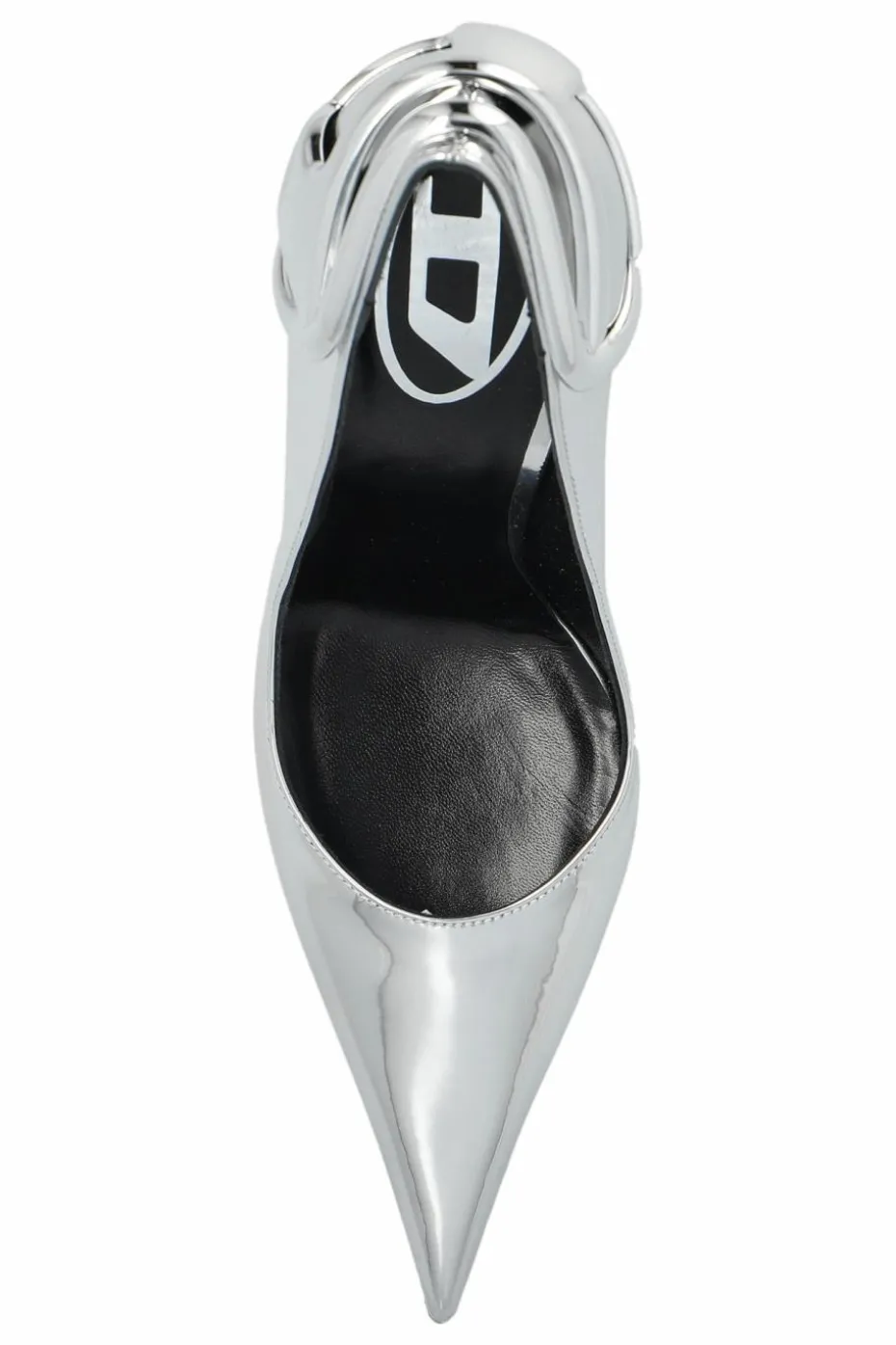 Diesel SREBRNY Szpilki `D-TEN HALF`