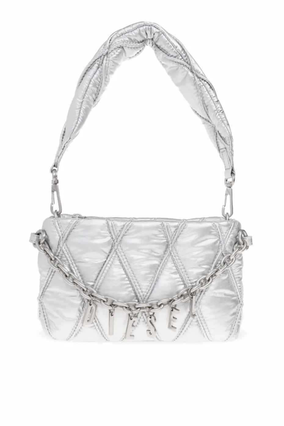 Diesel SREBRNY Torba na ramię `CHARM-D POUCH`
