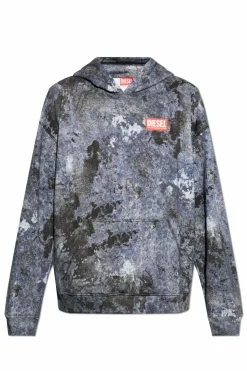Diesel SZARY Bluza `S-BOXT-HOOD-R8`