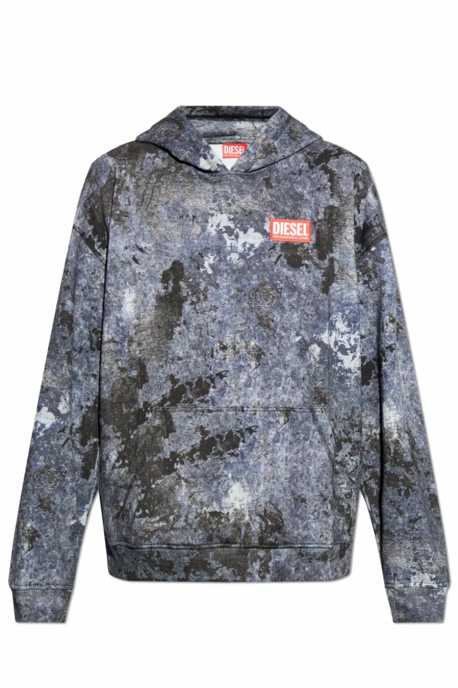 Diesel SZARY Bluza `S-BOXT-HOOD-R8`