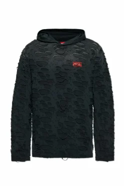Diesel SZARY Bluza `T-CRANE-LS-HOOD`