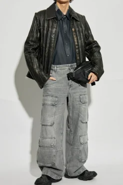 Diesel SZARY Jeansy `D-TOUCH-CARGO L.32`