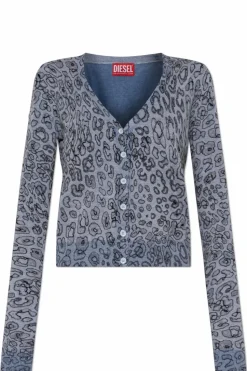 Diesel SZARY Kardigan `M-ALIMA-LEO`