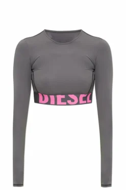 Diesel SZARY Krótki top `MELISSA-D-POP`