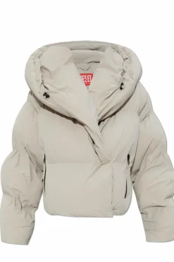 Diesel SZARY Ocieplana kurtka `W-ILEY-T1`