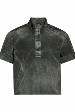 Diesel SZARY Ocieplany t-shirt `J-VALOIS`