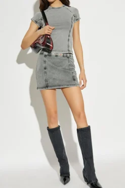 Diesel SZARY Spódnica `O-ALLEGRA-MINI`