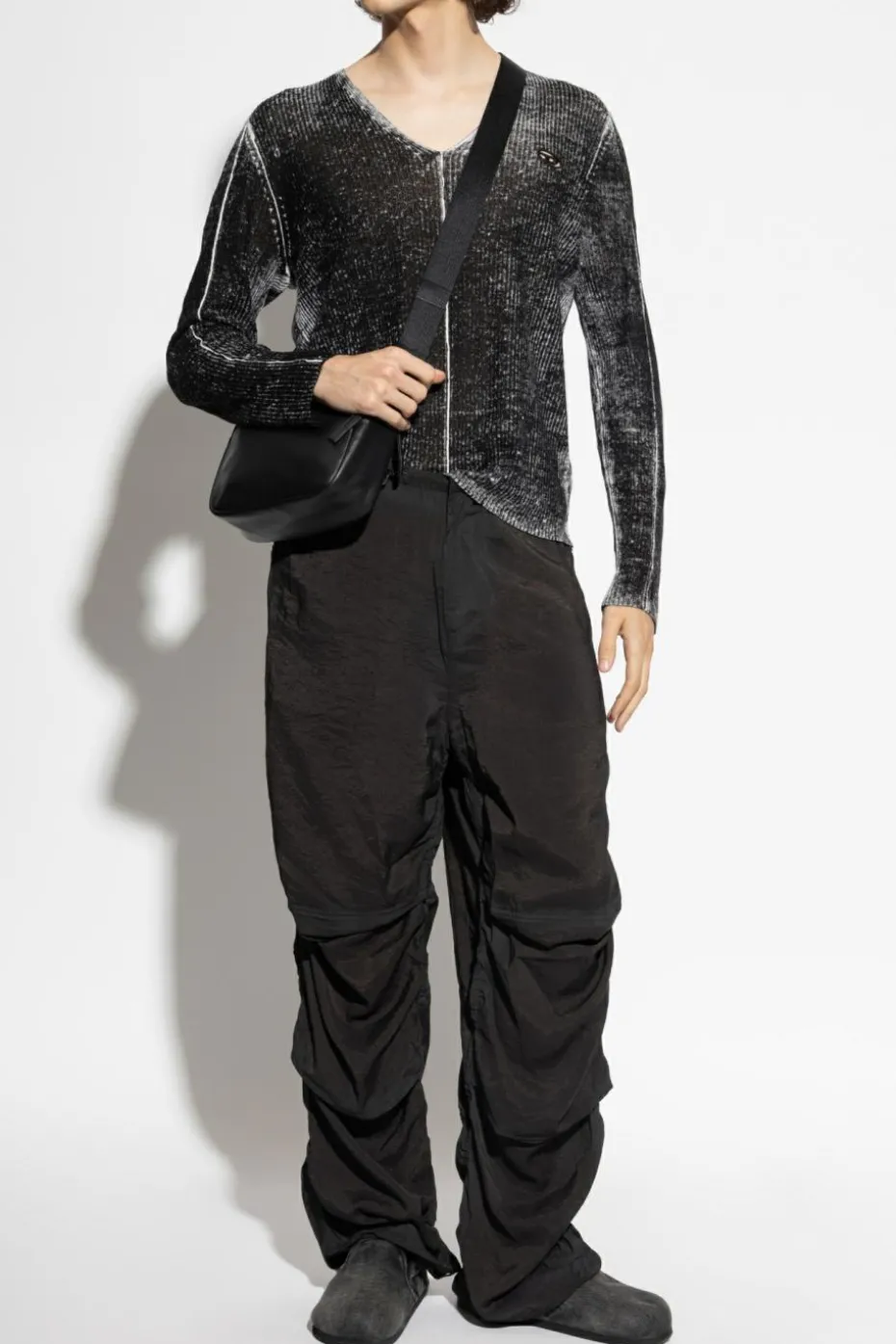 Diesel SZARY Sweter `K-ROBBEL`