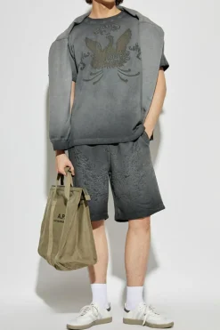Diesel SZARY T-shirt `T-NORM-T9`