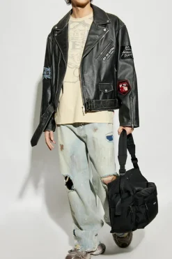 Diesel ŻÓŁTY T-shirt `T-BOXT-LS-SLITS-R5`