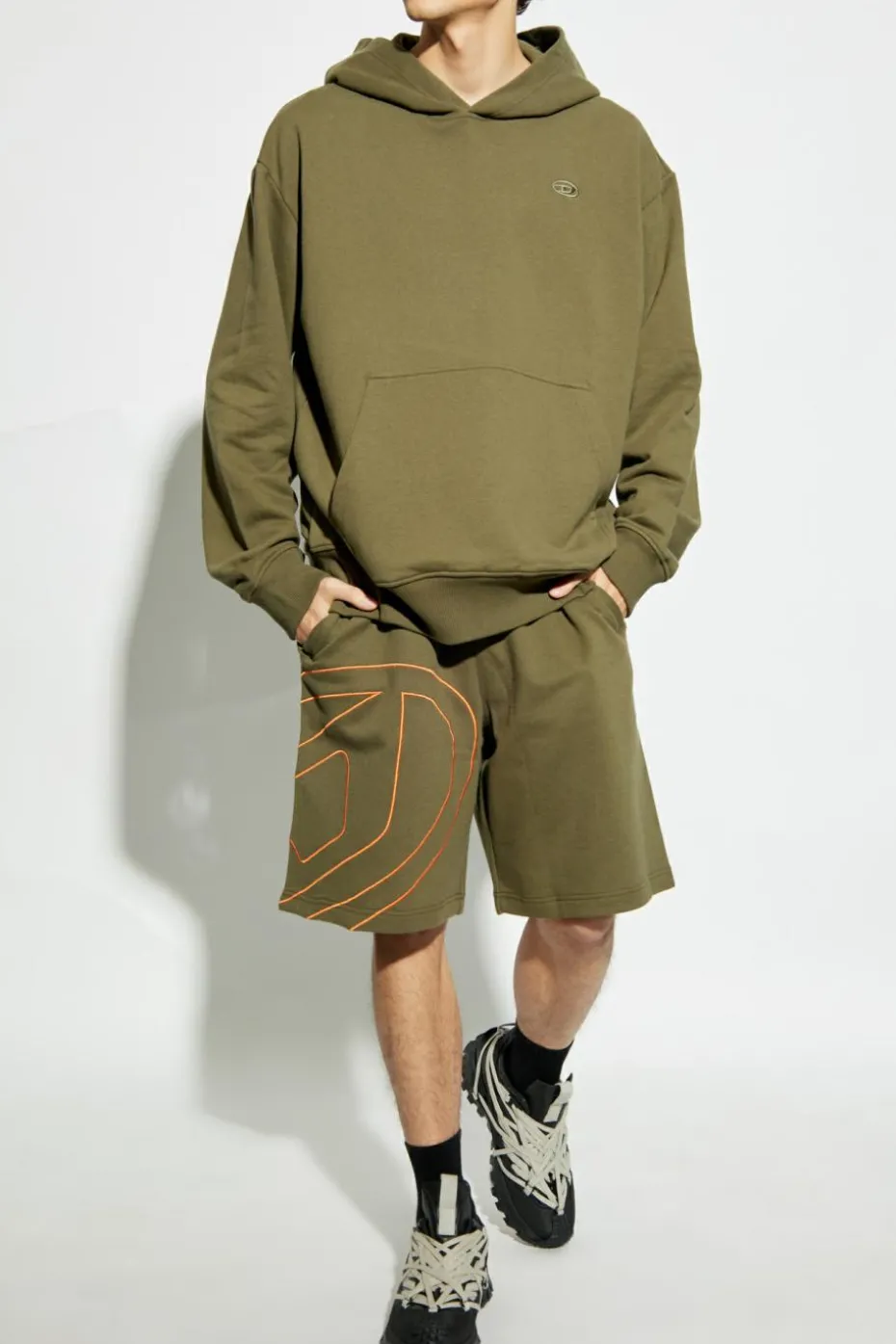 Diesel ZIELONY Bluza ` S-MACS-HOOD-MEGOVAL-D`