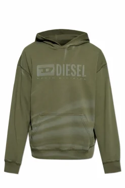 Diesel ZIELONY Bluza `S-BOXT-HOOD-R9`