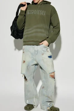 Diesel ZIELONY Bluza `S-BOXT-HOOD-R9`