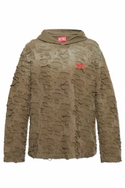 Diesel ZIELONY Bluza `T-CRANE-LS-HOOD`