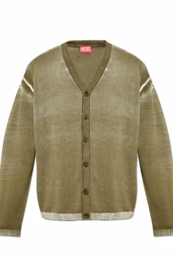 Diesel ZIELONY Kardigan `K-LARENCE-CARDIGAN-B`