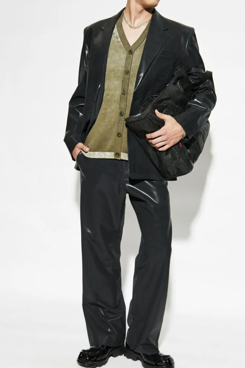 Diesel ZIELONY Kardigan `K-LARENCE-CARDIGAN-B`