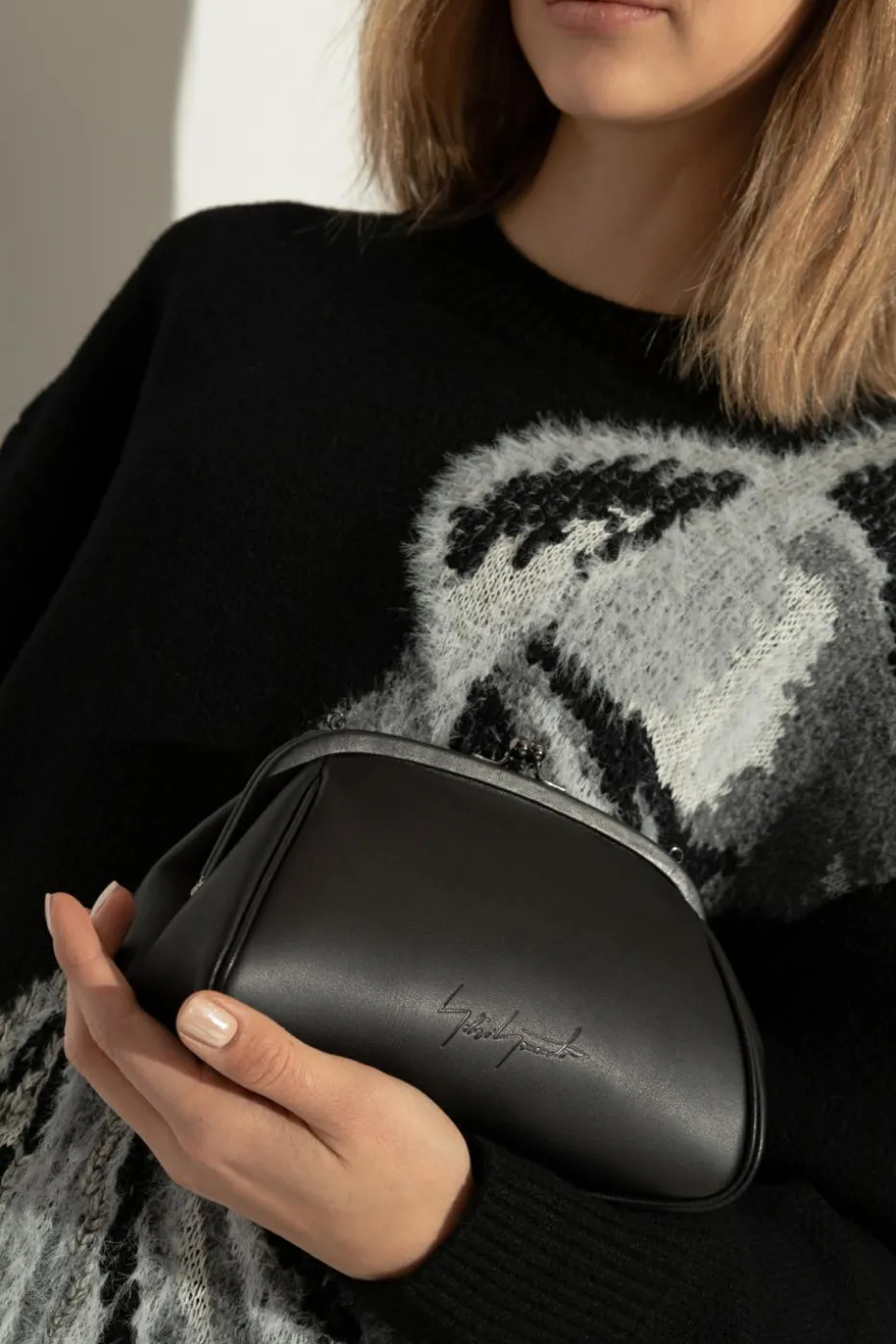 Discord Yohji Yamamoto CZARNY Torba na ramię z kolekcji `Discord`