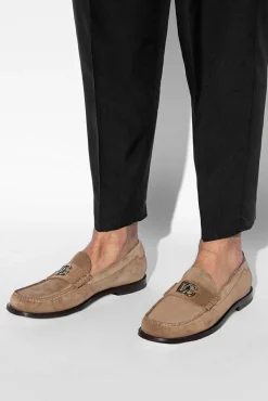 Dolce & Gabbana beżowy Buty typu ‘loafers’