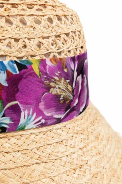 Dolce & Gabbana beżowy Kapelusz z jedwabną wstążką