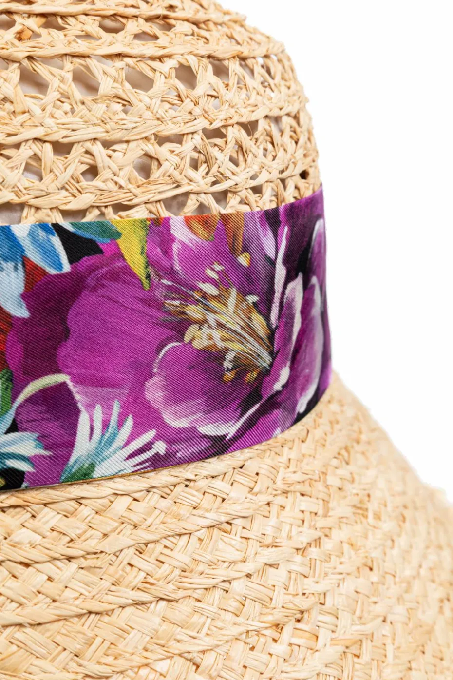 Dolce & Gabbana beżowy Kapelusz z jedwabną wstążką
