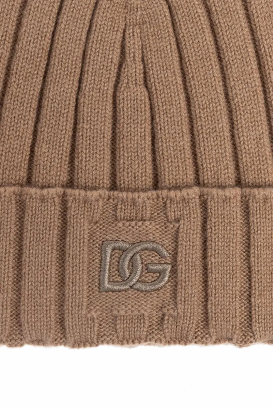 Dolce & Gabbana beżowy Kaszmirowa czapka