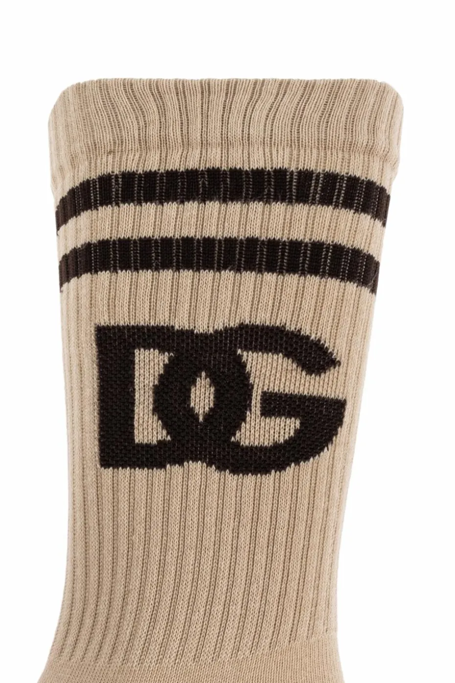 Dolce & Gabbana beżowy Skarpety z logo