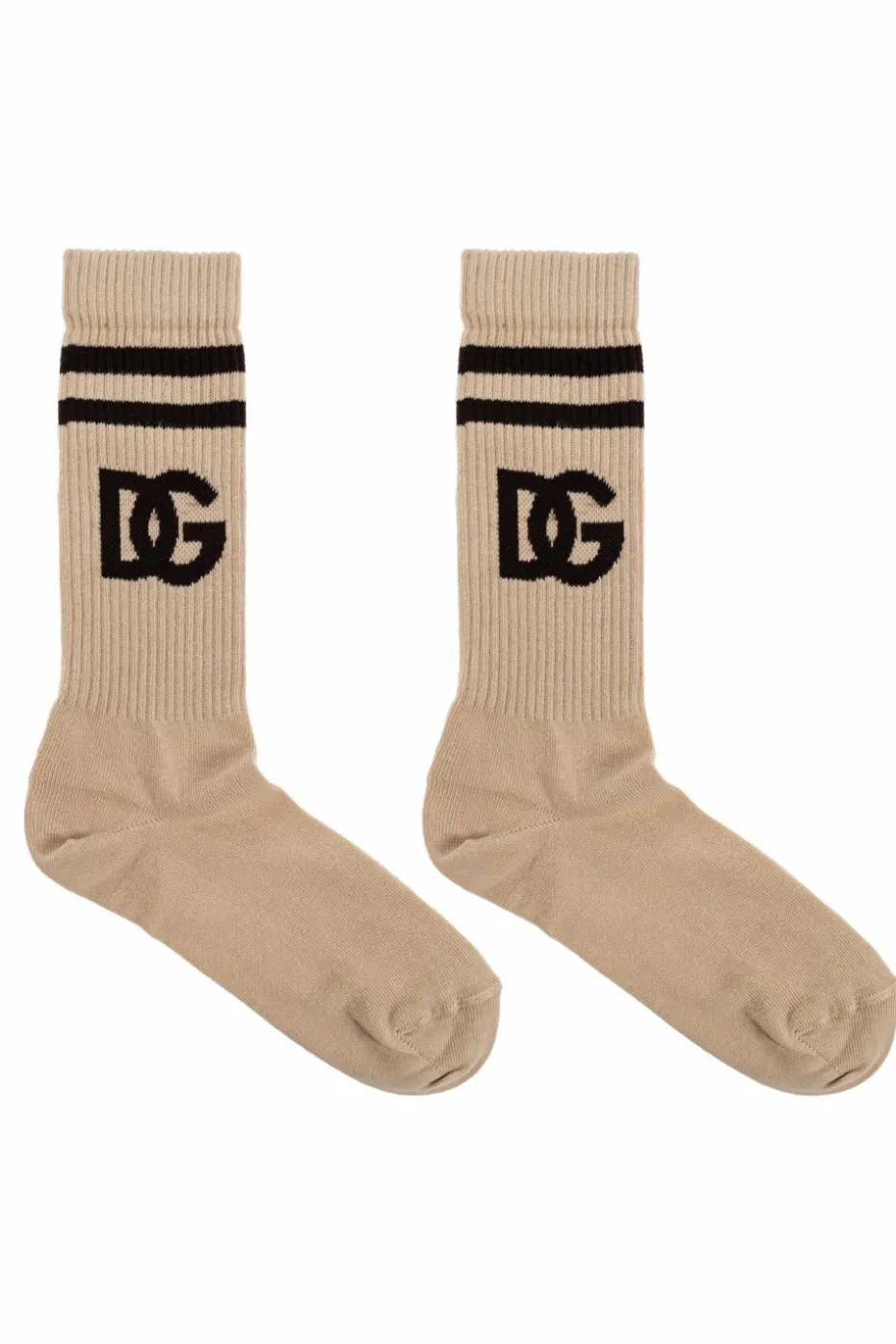 Dolce & Gabbana beżowy Skarpety z logo