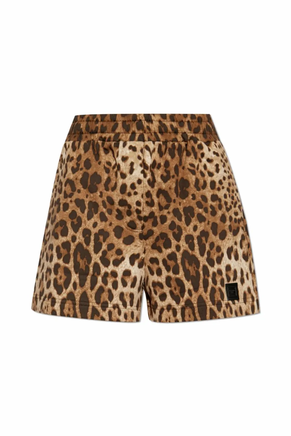 Dolce & Gabbana beżowy Szorty z motywem zwierzęcym