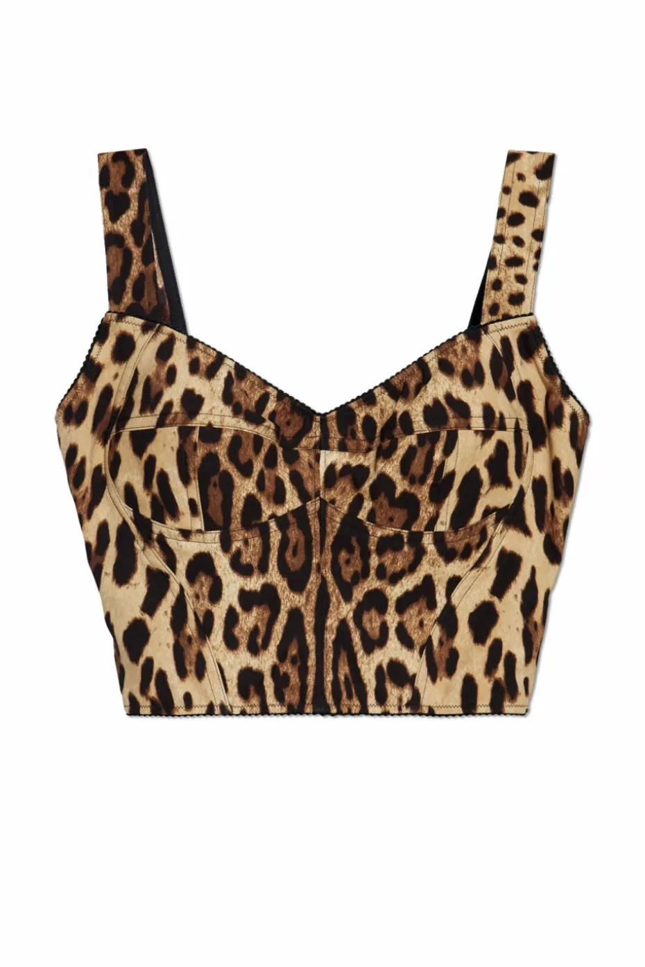 Dolce & Gabbana beżowy Top z motywem zwierzęcym