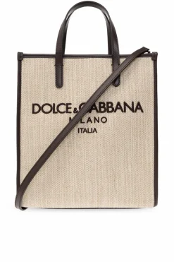 Dolce & Gabbana beżowy Torba typu ‘shopper’ z logo