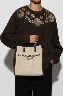Dolce & Gabbana beżowy Torba typu ‘shopper’ z logo