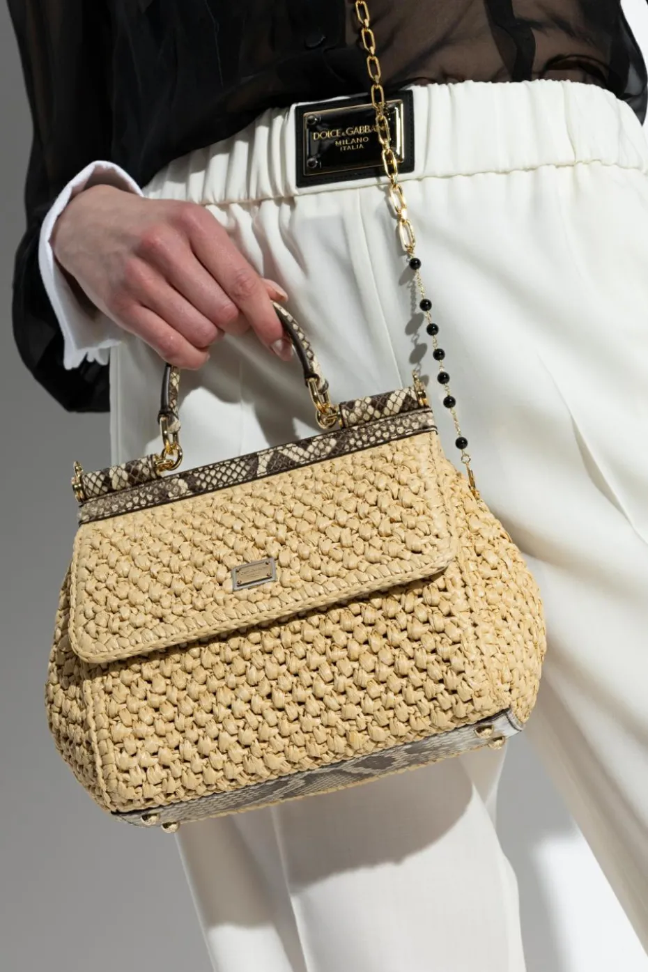 Dolce & Gabbana beżowy Torba na ramię `Sicily Mini`
