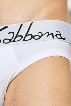 Dolce & Gabbana BIAŁY Bawełniane slipy
