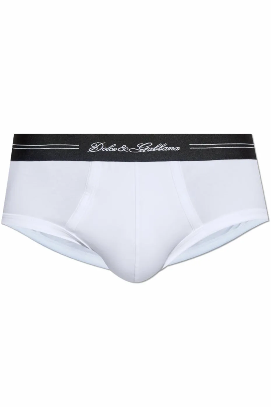 Dolce & Gabbana BIAŁY Bawełniane slipy z logo