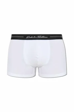 Dolce & Gabbana BIAŁY Bawełniane bokserki z logo