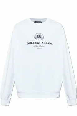 Dolce & Gabbana BIAŁY Bluza z nadrukowanym logo