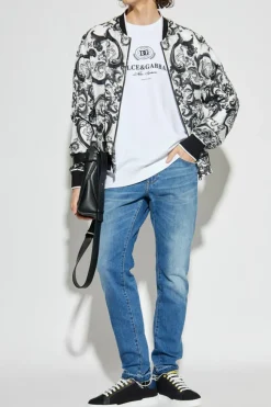 Dolce & Gabbana BIAŁY Bluza z nadrukowanym logo