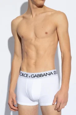 Dolce & Gabbana BIAŁY Bokserki z logo