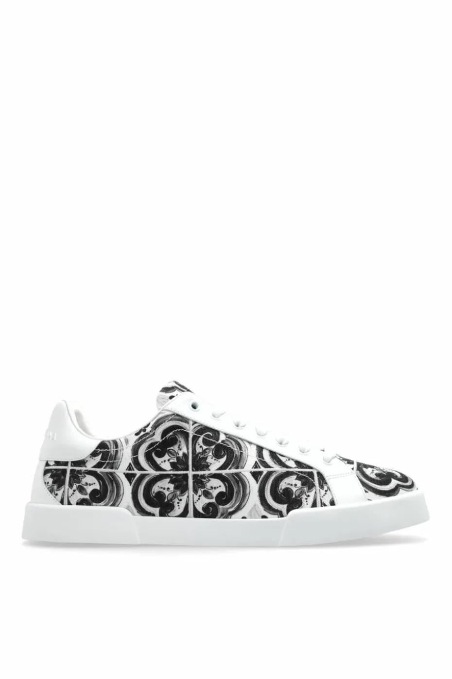 Dolce & Gabbana BIAŁY Buty sportowe z nadrukiem `Majolica`