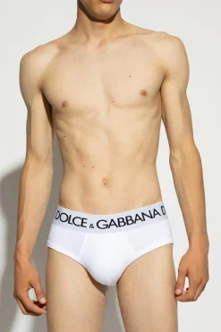 Dolce & Gabbana BIAŁY Dwupak slipów z logo