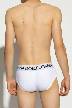 Dolce & Gabbana BIAŁY Dwupak slipów z logo