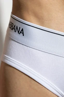 Dolce & Gabbana BIAŁY Dwupak slipów z logo